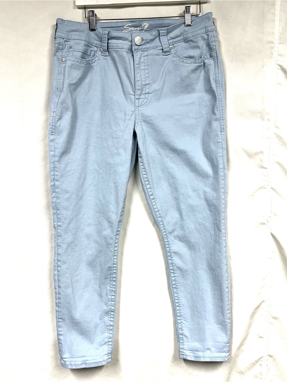 Seven7 Celestial Blue Starlette Crop - Stretch Denim sz 14